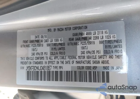 2018 Mazda Cx-5 Touring from USA, damaged, VIN JM3KFBCM4J0461857